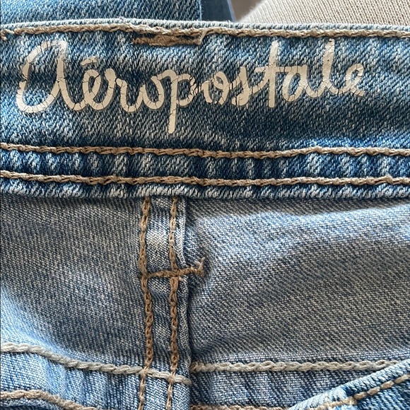 Aeropostale Women's Distressed Boot Cut Blue Jeans - Picture 7 of 9